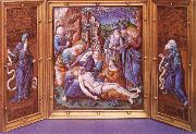 Limoges enamel triptych unknow artist